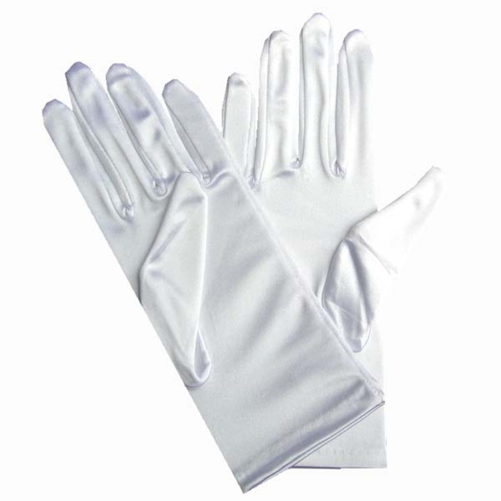 WEDDING GLOVES - WHITE 9"
